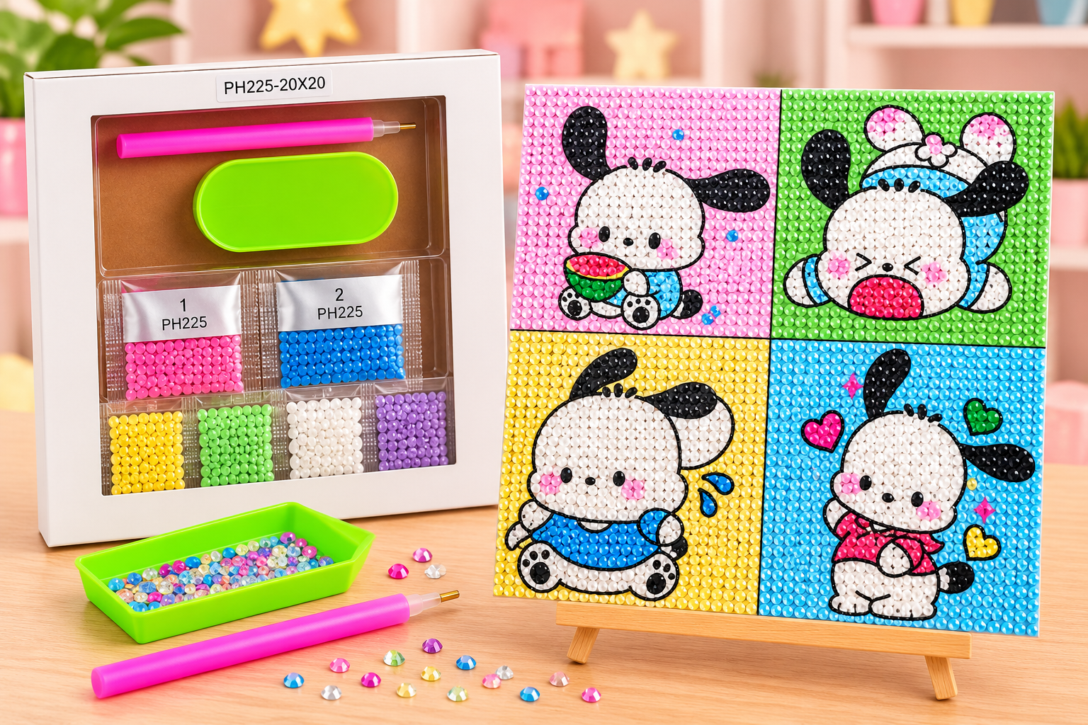 Diamond Painting Kit – Cute Puppy Collection
