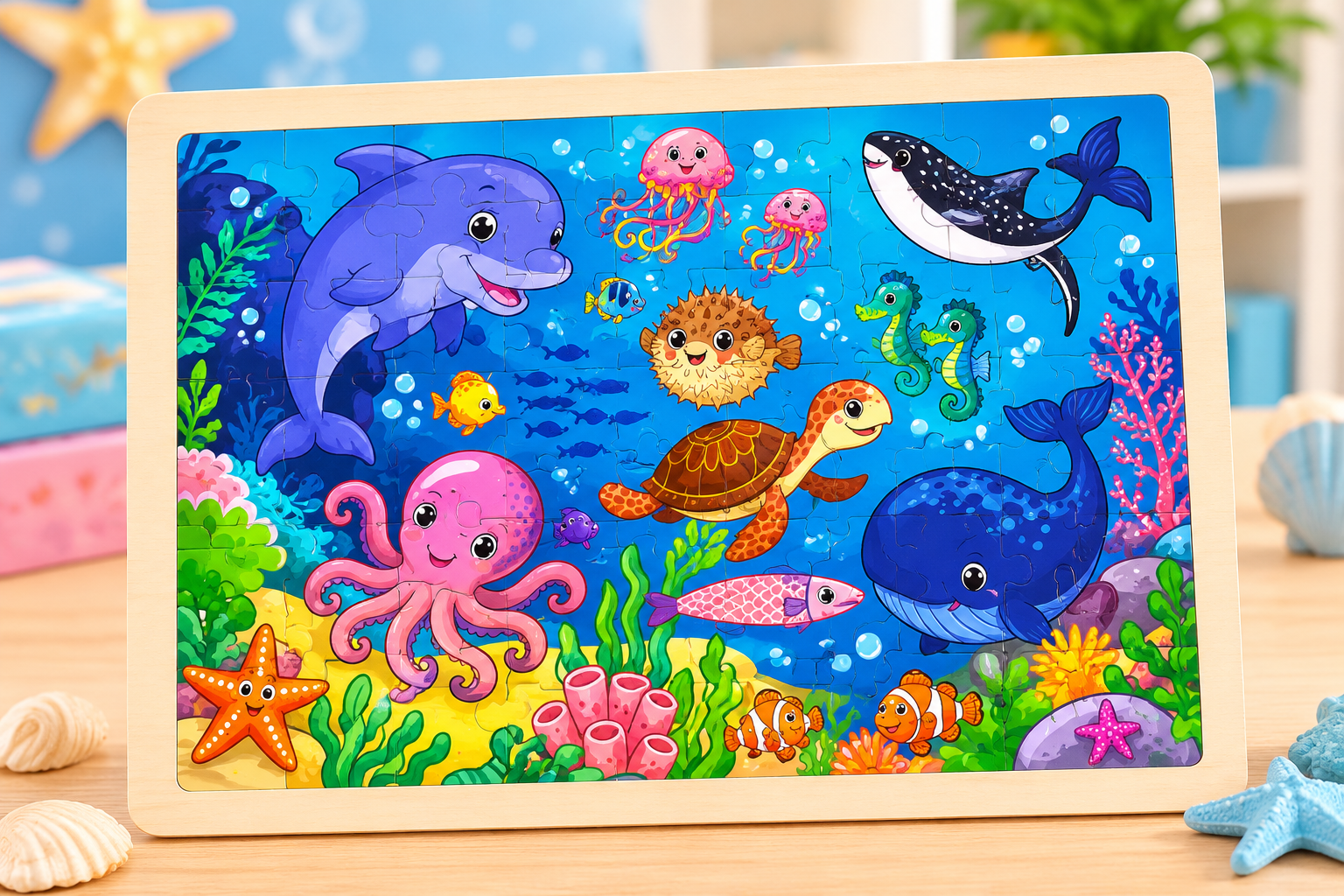 Wooden puzzle 60 pcs - Underwater
