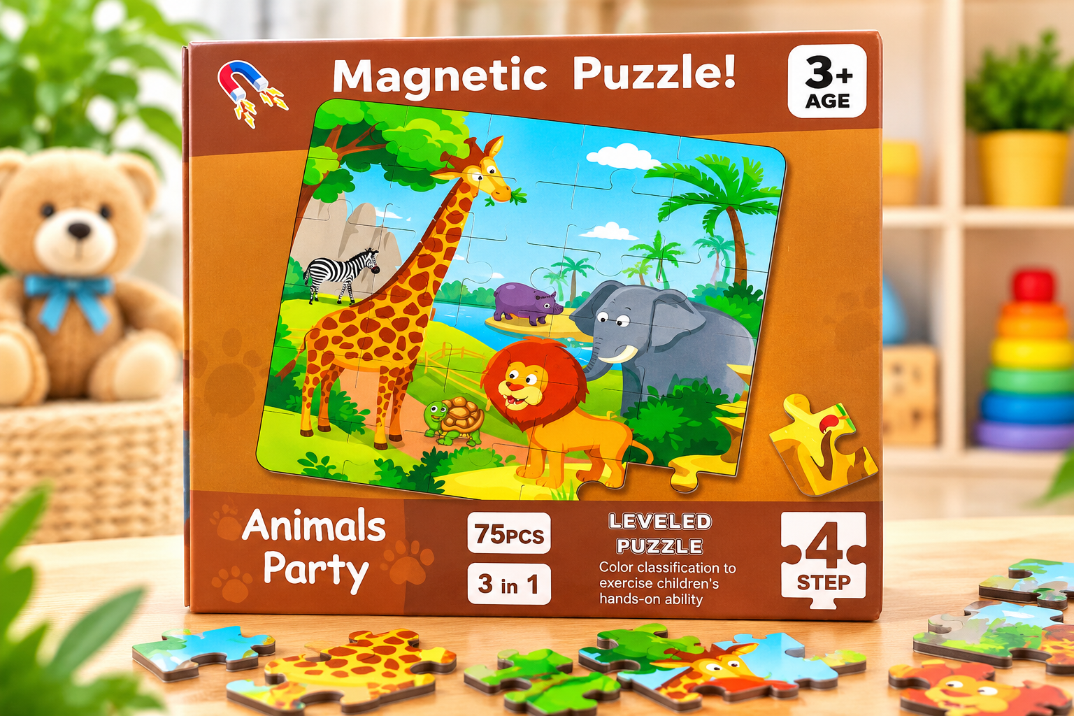 3 in 1 magnetic puzzle - Jungle